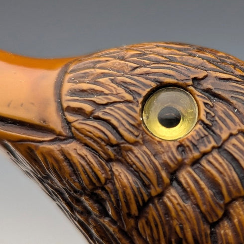 英国ヴィンテージ 紳士用ステッキ 樹脂製ダッグヘッドハンドル 91cm